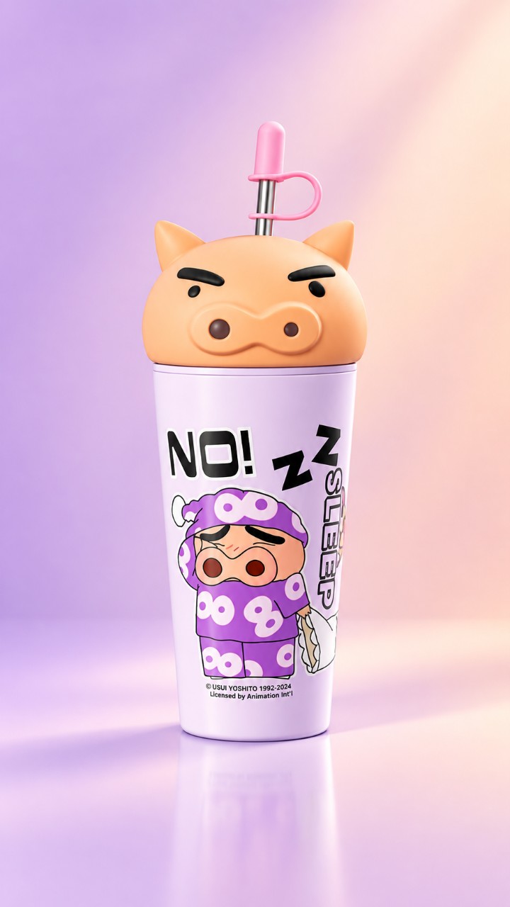 다나에 짱구 피규어 스테인리스 텀블러 보온병 600ml